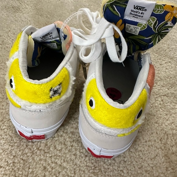 Vans Kids Yellow and White High-Top Sneakers with Fun Design - Picture 8 of 8